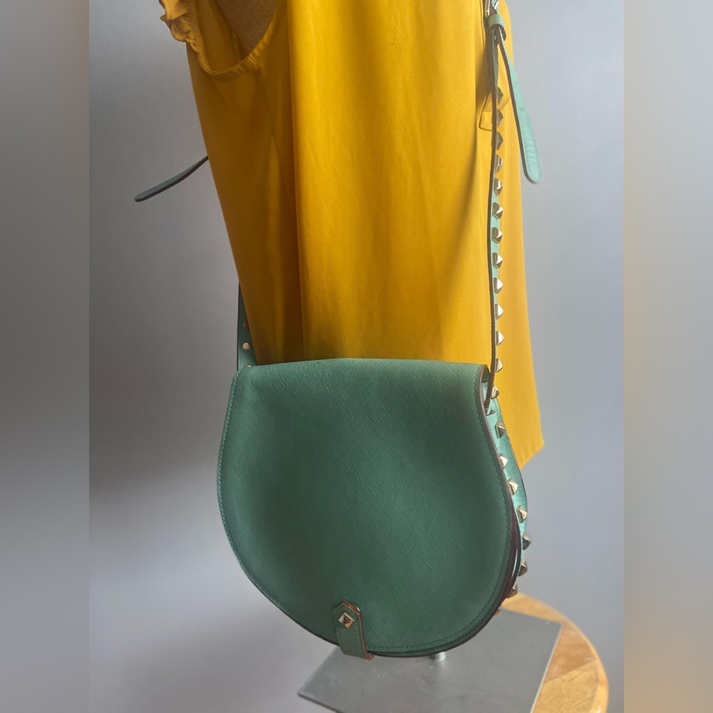 Rebecca Minkoff studded mint round purse